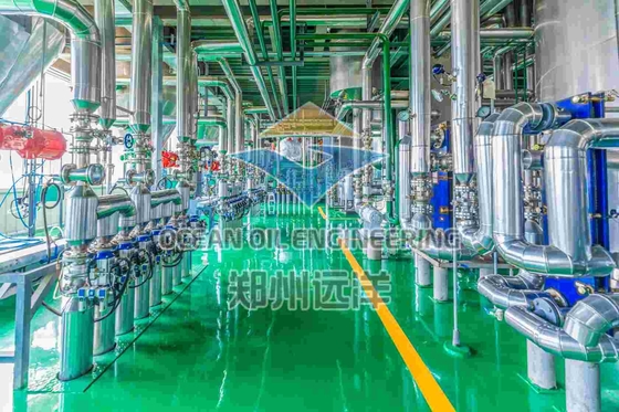 ISO9001 Instalacja fizycznej rafinacji 1000T/D do przetwarzania oleju z nasion bawełny