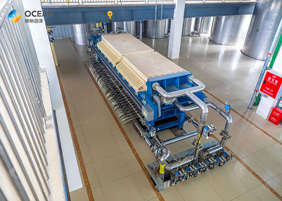 Prasa filtracyjna z interfejsem człowiek-maszyna Prasa filtracyjna z ramą płytową