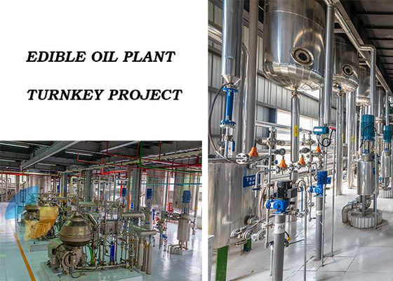 1000TPD Automatyczna linia produkcyjna urządzeń do przetwarzania oleju jadalnego Stal węglowa