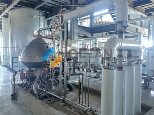 Chemiczna i fizyczna rafinacja surowego oleju palmowego OEM 30-1500TPD